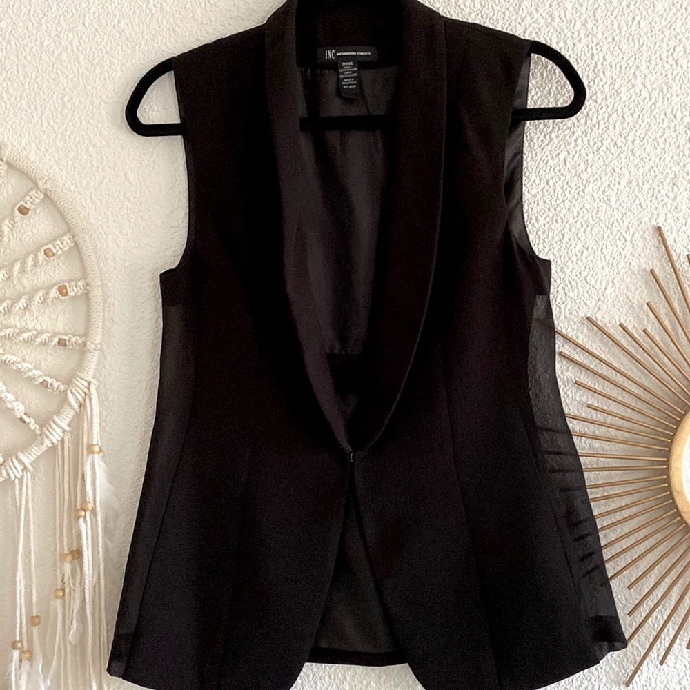 INC International Concepts |  Black Vest | Small